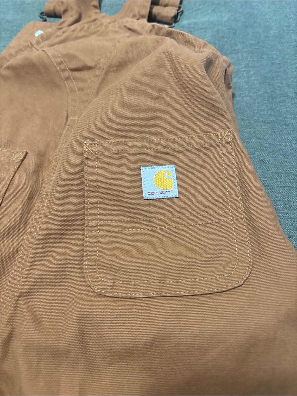 Carhartt Rust-Brown Kids Cotton Overalls - Picture 6 of 6